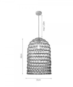 InLight Κρεμαστό Φωτιστικό από σχοινί 1xE27 D:25cm (4047-B)