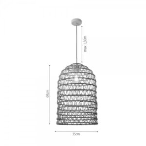 InLight Κρεμαστό Φωτιστικό από σχοινί 1xE27 D:25cm (4047-B)