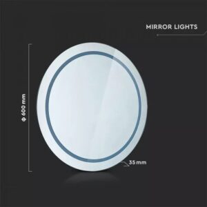 Καθρέφτης LED Αντιθαμφωτικός Στρογγυλός 25W σε Ψυχρό Λευκό 6400K V-TAC – 40481