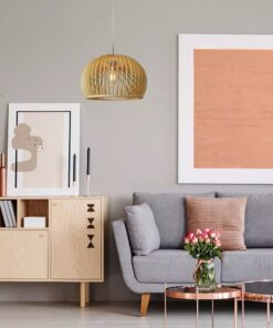 V-TAC Κρεμαστό φωτιστικό οροφής ξύλινο E27 D:440 – 40541