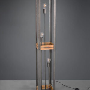 Φωτιστικό Δαπέδου Trio Lighting   E27 Νίκελ Αντικέ Μεταλλικό  405500367