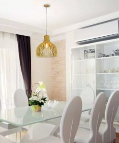 Κρεμαστό φωτιστικό οροφής ξύλινο V-TAC E27 D:450*450MM – 40551