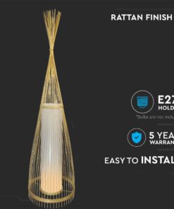 Φωτιστικό Δαπέδου V-TAC Ξύλο με Ντουί E27 – 40571