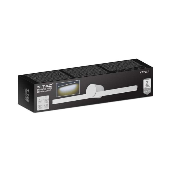 Φωτιστικό Καθρέφτη – Πίνακα Τοίχου  LED 10W V-TAC Λευκό 1530lm Φυσικό 4000K IP65 – 405821