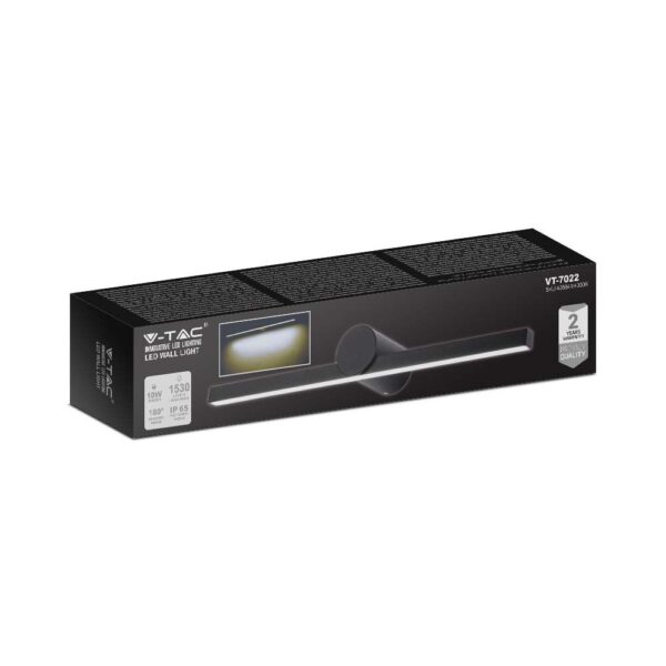 Φωτιστικό Καθρέφτη – Πίνακα Τοίχου  LED 10W V-TAC Μαύρο 1530lm Φυσικό 4000K IP65 – 405841