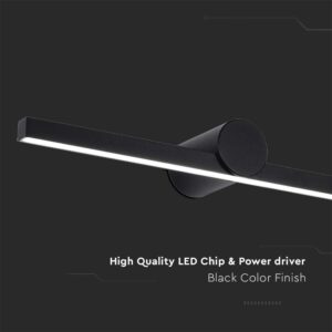 Φωτιστικό Καθρέφτη – Πίνακα Τοίχου  LED 10W V-TAC Μαύρο 1530lm Φυσικό 4000K IP65 – 405841