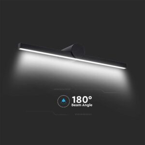 Φωτιστικό Καθρέφτη – Πίνακα Τοίχου  LED 10W V-TAC Μαύρο 1530lm Φυσικό 4000K IP65 – 405841