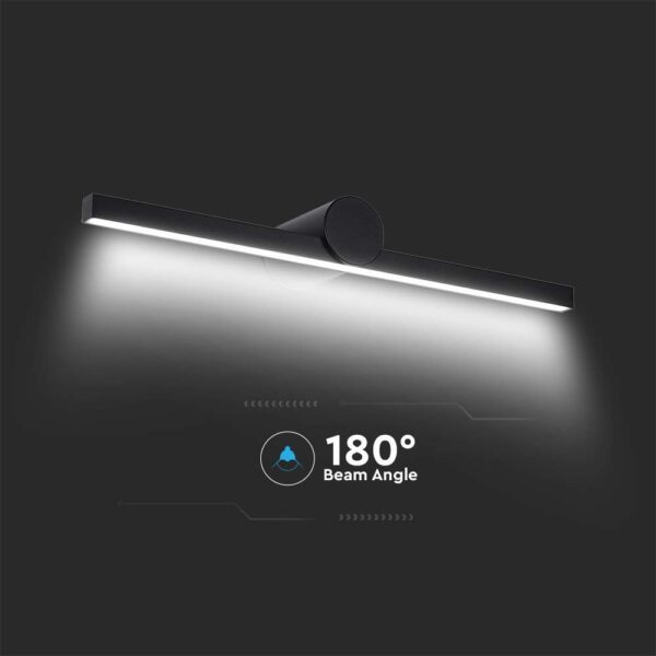 Φωτιστικό Καθρέφτη – Πίνακα Τοίχου  LED 10W V-TAC Μαύρο 1530lm Φυσικό 4000K IP65 – 405841