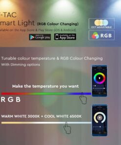 Wi-Fi Smart Επιτραπέζιο Φωτιστικό για Ατμοσφαιρικό Φωτισμό Χώρου RGB+WW+CW V-TAC Λευκό Dimmable – 405861
