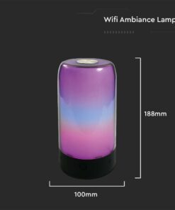Wi-Fi Smart Επιτραπέζιο Φωτιστικό Γραφείου V-TAC Μαύρο RGB Dimmable – 405871