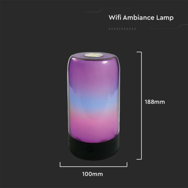 Wi-Fi Smart Επιτραπέζιο Φωτιστικό Γραφείου V-TAC Μαύρο RGB Dimmable  – 405871