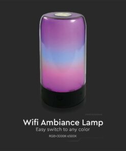Wi-Fi Smart Επιτραπέζιο Φωτιστικό Γραφείου V-TAC Μαύρο RGB Dimmable – 405871