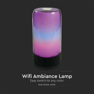 Wi-Fi Smart Επιτραπέζιο Φωτιστικό Γραφείου V-TAC Μαύρο RGB Dimmable  – 405871