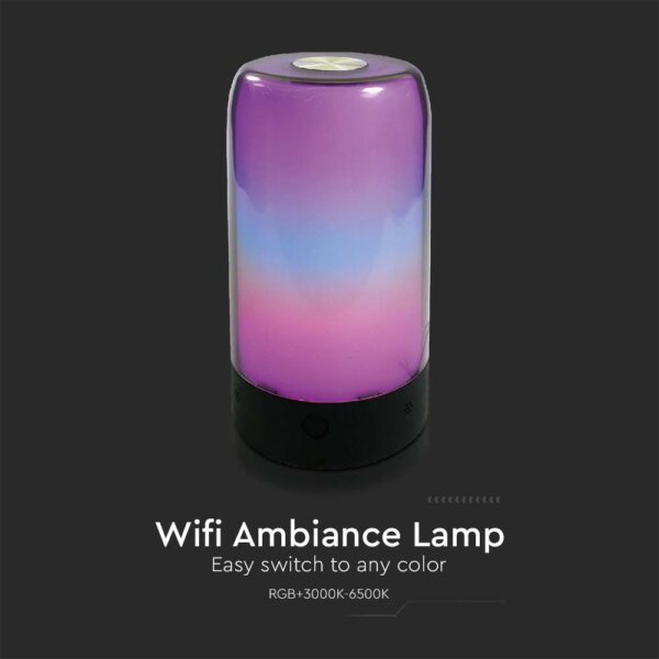 Wi-Fi Smart Επιτραπέζιο Φωτιστικό Γραφείου V-TAC Μαύρο RGB Dimmable  – 405871