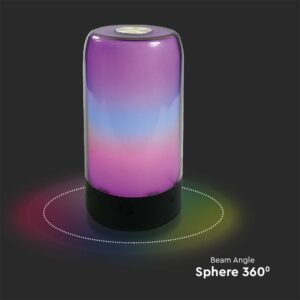 Wi-Fi Smart Επιτραπέζιο Φωτιστικό Γραφείου V-TAC Μαύρο RGB Dimmable  – 405871