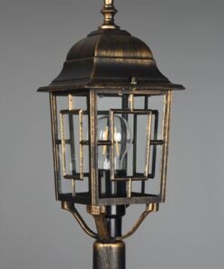 Κολώνα με 3 Φαναράκια σε Απόχρωση Αντικέ Σκουριά VOLTURNO 3xE27 IP44 Trio Lighting – 405960328