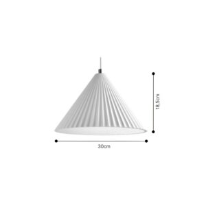 Inlight Κρεμαστό φωτιστικό λευκό από γύψο 1XE27 D:30cm (4065-White)