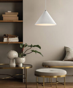 Inlight Κρεμαστό φωτιστικό λευκό από γύψο 1XE27 D:30cm (4065-White)