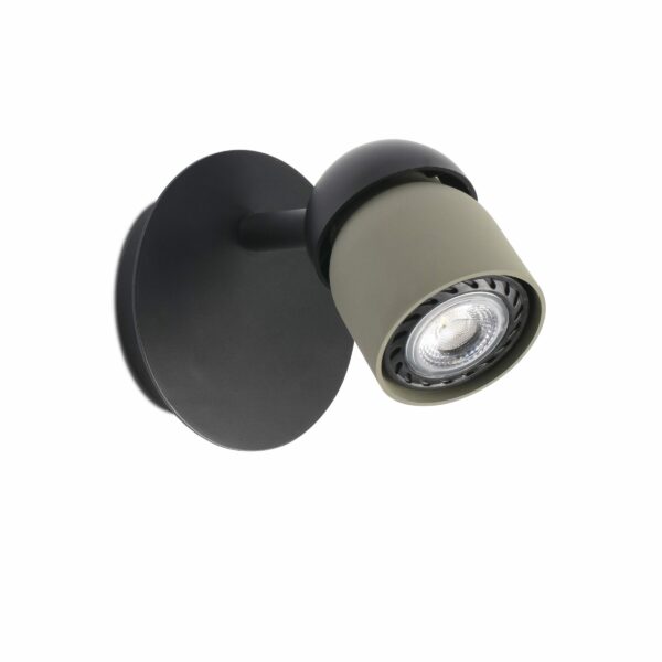 COCO WALL LAMP BLACK + OLIVE GREEN 1xGU10  FARO - 40662