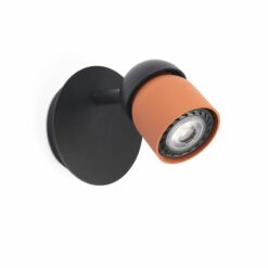 COCO WALL LAMP BLACK + TERRACOTA SHADE 1xGU10 FARO – 40663
