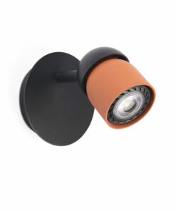 COCO WALL LAMP BLACK + TERRACOTA SHADE 1xGU10 FARO – 40663