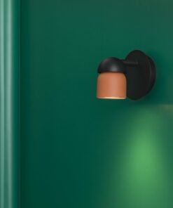COCO WALL LAMP BLACK + TERRACOTA SHADE 1xGU10 FARO – 40663