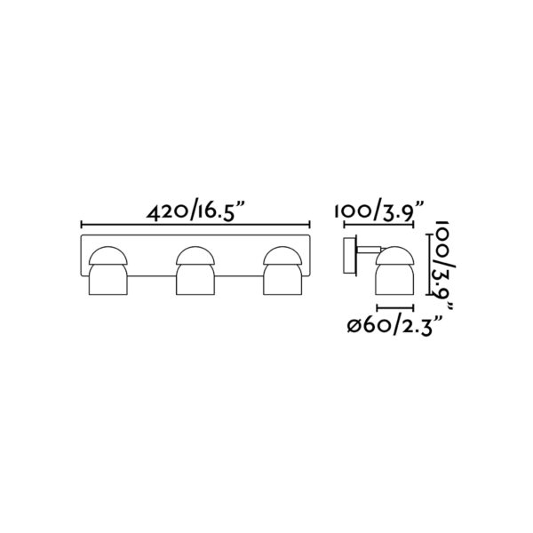 COCO WALL LAMP WHITE 3xGU10                       FARO – 40666