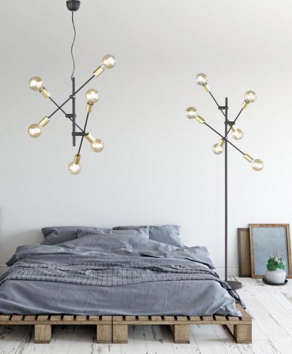 Φωτιστικό Δαπέδου Trio Lighting   E27 Μαύρο Ματ Μεταλλικό    406700632
