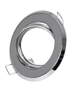 GloboStar® DELTA 77817 Χωνευτό Κινούμενο Στρόγγυλο Σποτ Οροφής για Λάμπα MR16 με Βάση GU5.3 ή GU10 – IP20 – Μεταλλικό – Φ92 x Υ28mm – Χρώμιο Νίκελ – 5 Χρόνια Εγγύηση