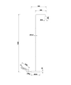 Φωτιστικό Δαπέδου Trio Lighting E27 Μαύρο Ματ Μεταλλικό 408000132