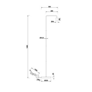 Φωτιστικό Δαπέδου Trio Lighting   E27 Μαύρο Ματ Μεταλλικό    408000132