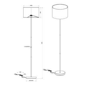 Φωτιστικό Δαπέδου Trio Lighting   E27 Μαύρο Ματ Μεταλλικό    408200179