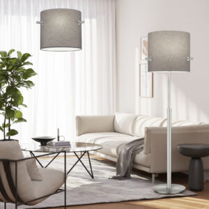 Φωτιστικό Δαπέδου Trio Lighting CAMDEN  3x E27 Νίκελ Ματ Μεταλλικό   – 408300307