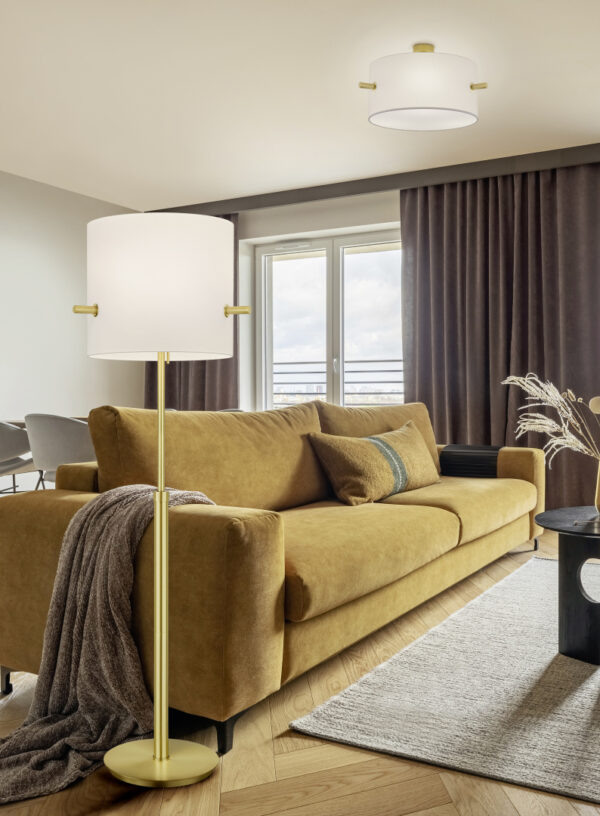 Φωτιστικό Δαπέδου Trio Lighting CAMDEN  3x E27 Ορείχαλκος Ματ Μεταλλικό   – 408300308