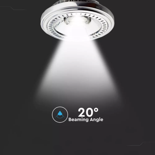 Λάμπα LED Spot G53 AR111 COB 12W V-TAC CRI>90 20° Θερμό Λευκό 3000K – 214084