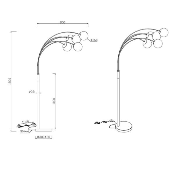 Φωτιστικό Δαπέδου Trio Lighting   E14 Ανθρακί Μεταλλικό    408500542