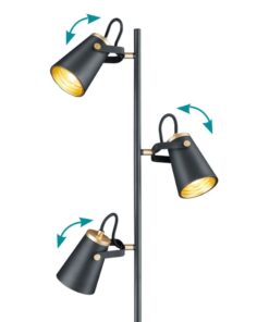 Φωτιστικό Δαπέδου Trio Lighting E14 Μαύρο Ματ Μεταλλικό 408800332