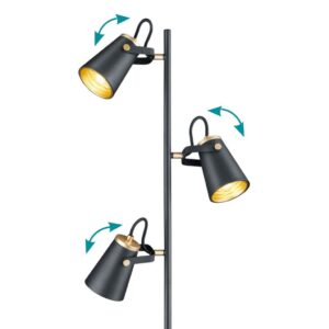 Φωτιστικό Δαπέδου Trio Lighting   E14 Μαύρο Ματ Μεταλλικό    408800332