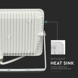 LED Προβολέας 50W Λευκός V-TAC PRO Samsung Chip 100° 4000lm Αδιάβροχος IP65 Φυσικό 4000K – 21410