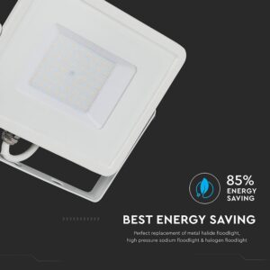 LED Προβολέας 50W Λευκός V-TAC PRO Samsung Chip 100° 4000lm Αδιάβροχος IP65 Φυσικό 4000K – 21410