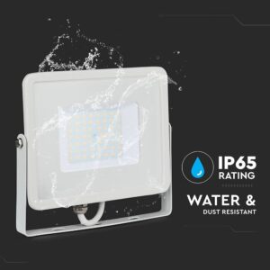 LED Προβολέας 50W Λευκός V-TAC PRO Samsung Chip 100° 4000lm Αδιάβροχος IP65 Φυσικό 4000K – 21410