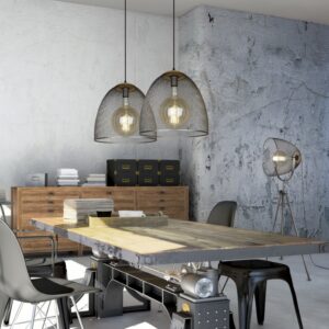Κρεμαστό Φωτιστικό Trio Lighting   E27 Νίκελ Αντικέ Μεταλλικό    309000267