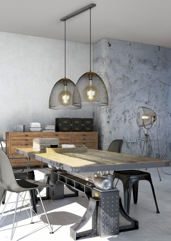 Κρεμαστό Φωτιστικό Trio Lighting   E27 Νίκελ Αντικέ Μεταλλικό    309000267