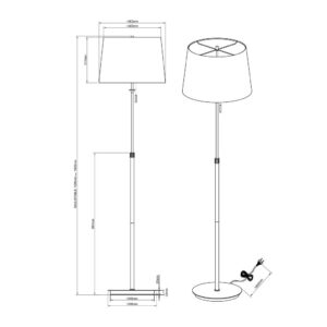 Φωτιστικό Δαπέδου Trio Lighting   E27 Νίκελ Ματ Μεταλλικό    409100307