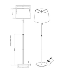 Φωτιστικό Δαπέδου Trio Lighting E27 Ορείχαλκος Ματ Μεταλλικό 409100308