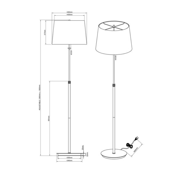 Φωτιστικό Δαπέδου Trio Lighting   E27 Ορείχαλκος Ματ Μεταλλικό    409100308