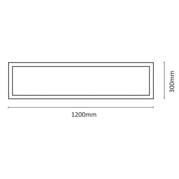 InLight LED Panel 48watt Παραλληλόγραμμο 4000Κ Φυσικό Λευκό D:120cmX30cm (2.50.01.2)