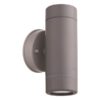 ΑΠΛΙΚΑ ΤΟΙΧΟΥ UP-DOWN ΣΤΡΟΓΓΥΛΗ ΠΛΑΣΤΙΚΗ IP65 GU10 ΓΚΡΙ EUROLAMP 145-82056