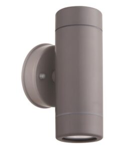 ΑΠΛΙΚΑ ΤΟΙΧΟΥ UP-DOWN ΣΤΡΟΓΓΥΛΗ ΠΛΑΣΤΙΚΗ IP65 GU10 ΓΚΡΙ EUROLAMP 145-82056