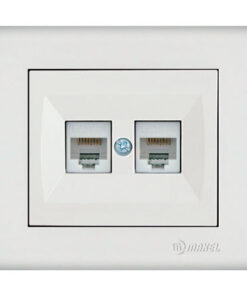 Πρίζα δικτύου RJ45 CAT6 διπλή λευκή Makel Manolya – 41001136